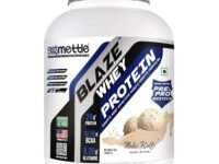 Getmymettle Blaze Whey Protein 2kg Malai Kulfi - 24g Protein, 10.66g BCAA, 8.09g Glutamine, 100% Natural Whey, Enhanced with Digestive Enzymes,