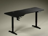 Green Soul Trigger 2.0 Height Adjustable Standing Desk | Ergonomic Design Table Top (5.3 Ft) | Integrated Charging | Digital Display with Memory Preset | 3 Year Warranty | (Black 1600 x 750 Top)