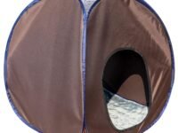 HOMECUTE Soft & Light Weight, Foldable Pet Tent/Kennel/House/Hut for Cats/Kitten/Puppies & Dogs | Comfort Zone for Pets. (Brown)
