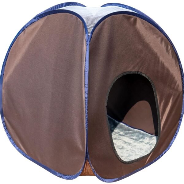 HOMECUTE Soft & Light Weight, Foldable Pet Tent/Kennel/House/Hut for Cats/Kitten/Puppies & Dogs | Comfort Zone for Pets. (Brown)