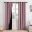 HOMEMONDE 100% Complete Blackout Curtains for Window 6 Feet - Room Privacy Room Darkening Curtain with Eyelets, Black Blacking & Noise Reducing Pack of 2 - (72 Inch, Lavender)