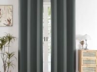 HOMEMONDE Blackout Curtains 9 Feet Set of 2 - Thermal Insulated, Noise Reduced Long Solid Door Curtain, 71% Room Darkening - Grey (108 Inches, 274.32L x 118W CM)