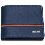 HORNBULL Denial Navy Leather Wallet for Men | Genuine Leather Wallet with RFID Blocking | Purse for Men