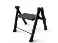 HOUZA Steel Ladder for Home 1 Steps Foldable & Anti-Skid Wide Steps (30cm x 20cm) | Heavy Duty Ladder with D-Shape Rods for Stability | Secure Lock | 150 Kg Load Capacity | 5 Year Warranty