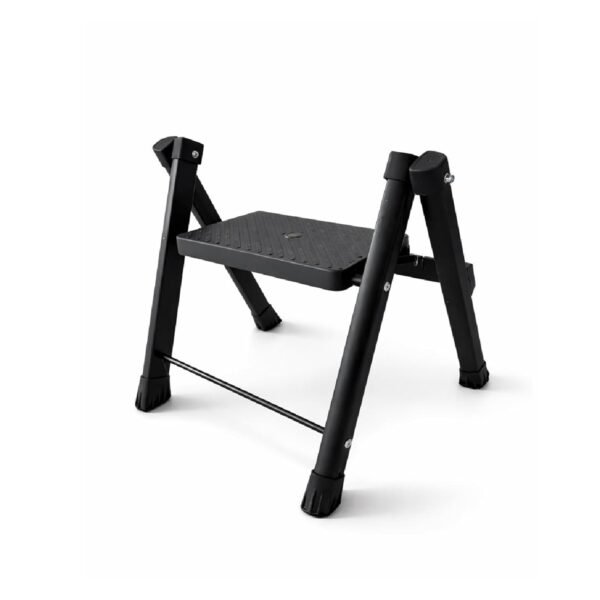 HOUZA Steel Ladder for Home 1 Steps Foldable & Anti-Skid Wide Steps (30cm x 20cm) | Heavy Duty Ladder with D-Shape Rods for Stability | Secure Lock | 150 Kg Load Capacity | 5 Year Warranty