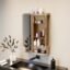 Happer Plastic Premium Multipurpose Wall Mounted Storage Cabinet with Mirror, Prime Look (Champagne Gold)