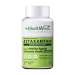 Health Veda Organics Plant Based Astaxanthin 8 mg Supplement I 60 Veg Capsules I Supports Eye, Joint & Skin Health I Boosts Immune System I For both Men & Women