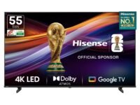 Hisense 139 cm (55 inches) E6N Series 4K Ultra HD Smart LED Google TV 55E6N (Black)