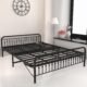 Honey Touch Nova Folding King Size Bed Without Mattress | No Assembly Required | Foldable Bed for Sleeping/Guests/Rented Apartments/Bedroom(6x6.25ft, Black)