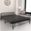 Honey Touch Nova Folding Queen Size Bed with Mattress | No Assembly Required | Foldable Bed for Sleeping/Guests/Rented Apartments/Bedroom(5x6.25ft, Black)