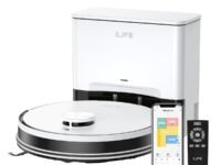 ILIFE A30 Pro Robotic Vacuum Cleaner with Self-Empty Station, 5000Pa Suction, LiDAR Navigation, Vacuum and Mop Combo, Multi-Floor Mapping, Customize Cleaning, Remote Control, App, Alexa & GH