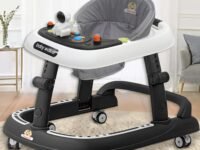 Infantso Space Race (3-in-1) Premium Baby Walkers for 6-24 Months|Foldable Walker for Kids 1 Years with Multi Adjustable Height Walker for Baby Kids Boys Girls with Switchable Food & Musical Toy Tray