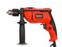 KHADIJA 650 Watt 13mm Power Impact Reverse Forward Rotation Drill Machine with Speed Regulator, Red