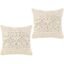 Kaahira Cotton Boho Macrame Decorative Cushion Cover 16x16 | Comfy Throw Pillow Cases for Sofa Couch Bed Living Room (Off-White) - 1 Pcs, 250 TC