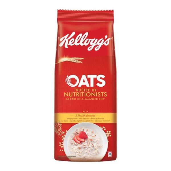 Kellogg's Oats 2kg, Trusted by Nutritionists | Energy of 2 Rotis, Protein of 1 Bowl Dal, Fibre of 1 Guava, High in Protein & Fibre, Low in Sodium | Breakfast Oats