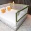 Kids Station Baby Bed Rail Guard for Toddlers Safety - Portable and Adjustable Height - Sturdy - See Through Mesh - Baby Safety Essential - 6.6ftx5ft or 200x150cm (2 Sides, Green, with Pocket)