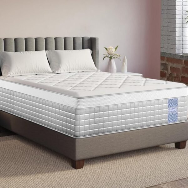 LOOM & NEEDLES 75x72x12 Inches King Size Mattress | Hybrid Latex Pocket Spring Mattress | Zero Gravity Partner Disturbance | 5 Zoned Euro Top 7 Layer Medium Firm Memory Gel Foam Eurotop Mattresses