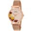 LOUIS DEVIN Rose Gold Plated Mesh Chain Analog Wrist Watch for Women (Black/Blue/Rose Gold Dial) | RG162