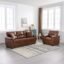 Leatherette Anderson 3 + 1 Seater Sofa Set for Living Room - Tan | Premium Sofas for Office