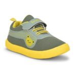 Liberty Lucy&Luke BASTIAN-2E Slip-on Casual Shoes for Kids with PVC Sole | Canvas Upper Sneakers | Quick-Wear Velcro Closure | Stylish, Lightweight & Comfortable Footbed