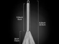 MOROVIK Kitchen Brush, Pan Scrubber, Wok Brush, Pot Scrubber, Dishes Scrub Brush, Steel Scrubbers for Cleaning Dishes, Steel Wool Scrubber with Handle, Steel Scrubber, Steel Scrubber Brush (1)