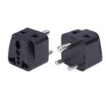 MX Universal Travel Adapter (Type D) World USA UK China & More to India 2 in 1 Conversion Plug for Home and Official use - Black Pack of 2