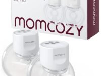 Momcozy Hands-Free Breast Pump S12 Pro, Wearable, Portable Pump with Soft Double-Sealed Flange 24mm, 3 Modes & 9 Levels Electric Breast Pump for Easy Pumping, Smart Display (2 Pack, White)
