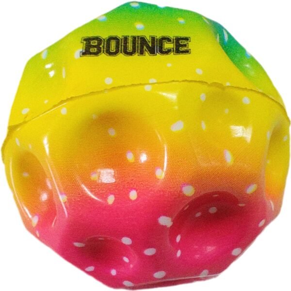 Moon Ball Bouncer Bouncing Crazy Ball Rubber Original for Kids, Multicolor, 8 cm Diameter (Moon Shape, 1)