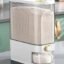 MosQuick® 10 KG Storage Containers for Kitchen Clear food grade Rice Dispenser, Large Grain Container with Lid Measuring Cylinder Moisture Proof Household Cereal Dispenser Bucket for Kitchen white