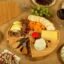 MosQuick® Charcuterie Board, Premium Handcrafted Cheese Platter All Natural Bamboo Swivel Round Cheese Board with 2 Stainless Steel Cheese Knives Ideal as a Serving Platter for Cheese,Crackers,Meats
