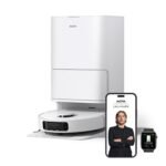 Mova E40 Ultra Robot Vacuum Cleaner with Mop Function & Auto Empty, 19,000 Pa Suction, MaxiReach Mop T, Tangle-Free Side Brush, 80ml Water Tank, All-in-One Station for 75 Days Cleaning, White