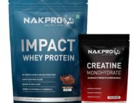 NAKPRO NUTRITION Impact Whey Protein Supplement Powder Combo (1 kg with 100g Creatine -Double Rich Chocolate)