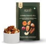 Nutki Diabetic Friendly Trail Mix|Unsalted Mixed Dry Fruits - Figs, Apricots, Almonds, Hazelnuts, Pecans, Cranberries, Cashews, Cinnamon Powder|Rich In Fiber & Antioxidant|Cholesterol Free - 200G