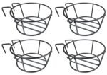 ORCHID ENGINEERS Flower pot stand For Railing planters | Plant stand/ Gamla stand for Balcony decoration items outdoor | Plant stands for balcony | Flower pot stand indoor ( PACK of 4) Black