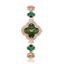 ORSGA Watch Bracelet Analog Clover Dial Wrist Watch for Ladies Luxury Diamond Stone Rose Gold Brass Strap Dress Watch for Women
