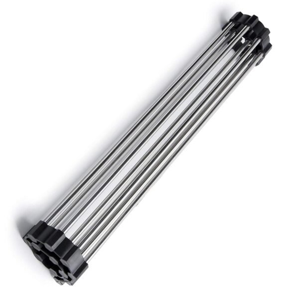Over Sink Dish Drying Rack 21 inches x 16 inches, 304 Stainless Steel Large Sink Rack Dish Drainers Rack, Foldable, Rollable and Easy to Store, Black