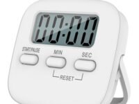 P-Plus International Digital Kitchen Timer & Stopwatch, Countdown Large Digits, Loud Alarm, Magnetic Stand Round, for Cooking, Kids Study Teacher Shower Bathroom Oven Round | Back Stand Hanging Hole