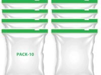 PACK-10 Zip Lock Bags For Food Storage - Reusable Zip Lock Pouch - Durable And Leakproof Ziplock Bags For Food Organization - Bpa Free, Eco-friendly, Zip 'n' Lock Bag With Slider- Ur-824