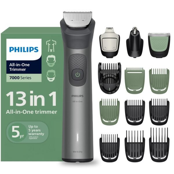 Philips India's No.1 Men's Trimmer | BeardSense Technology | Self-sharpening blades | 13-in-1 Grooming Kit- Beard,Hair,Body, Nose,Intimate | 120min. runtime | 100% Showerproof | 5yr warranty* | MG7922