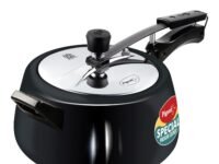 Pigeon by Stovekraft 5 Litre Special Plus Hard Anodised Inner Lid Induction Base Pressure Cooker (Black) BIS Certified, 220 Watts