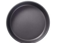 Pizza pan 9 Inches, 1.5 inches Deep Black Aluminum Alloy Baking Pie Dish Nonstick Round for Microwave Oven