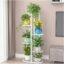 Plant Stand Indoor Outdoor Clearance, 6 Tier Tall Metal Potted Holder Rack Flower Pot Stand,Rustproof Heavy Duty Plant Shelf Iron Multiple Plant Round Supports Rack (White)