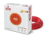 Polycab OPTIMA+ 4sqmm 90M coil | Flame Retardant | Lead free | 99.97% high purity copper | Rodent protection | PVC insulated housewire [Red]