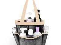 Portable Caddy for College Dorm Room Essentials with 8 Mesh Storage Pockets, Oxford Hanging Tote Basket, Quick Dry Shower Bag Organizer for Bathroom,Beach,Swimming,Gym,Travel essentials. (Grey)