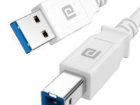 Portronics PrintLink 3 Printer Cable with USB Type-A to USB Type-B Male Connectors, 3 Meters / 10 Ft Long, High-Speed Transfer Cord for Printers & Scanners (White)