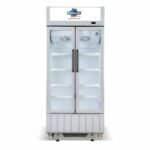ROCKWELL RVC600A Visi Cooler, Double Glass Door, 5+5 Shelves, LED Lighting, Heavy-Duty Cooling, Auto-Defogging, 4-Year Warranty