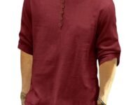 ROYALSCOUT Men's Cotton Polyester Blend Solid Regular Fit Full Sleeve Short Kurta | Ethnic, Lightweight Summer Kurta for Daily & Occasion Use