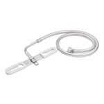 RUHE® Jet Hands-Free Spray | 304 Stainless Steel- Toilet Bidet | Flat Nozzle | Jet Spray with 1 Meter Heavy PVC Hose | Glossy Finish