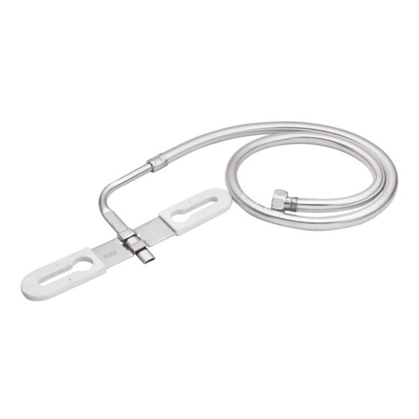 RUHE® Jet Hands-Free Spray | 304 Stainless Steel- Toilet Bidet | Flat Nozzle | Jet Spray with 1 Meter Heavy PVC Hose | Glossy Finish
