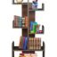 SBF Furniture Engineered Wooden Book Rack,Space Saver Book Shelf for Home Living Room and Office Table Top Free Standing Organizer,Laminated Finish Modern Book Shelve (KURTIZ_Brown)